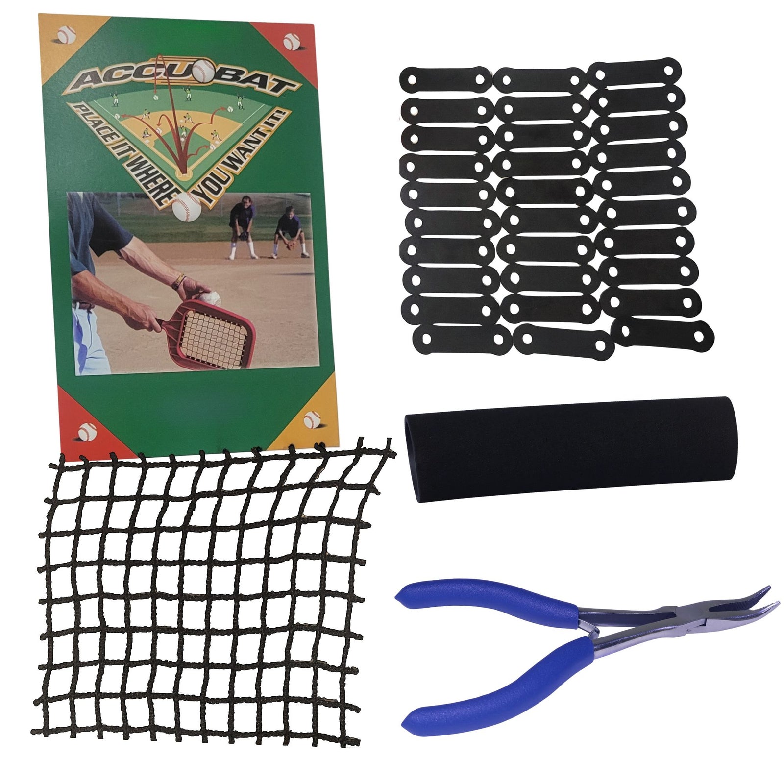 Coaches Helper Refurbishment Kit (20 OZ, Red) – Bands, Net, Grip, Pliers & Guide
