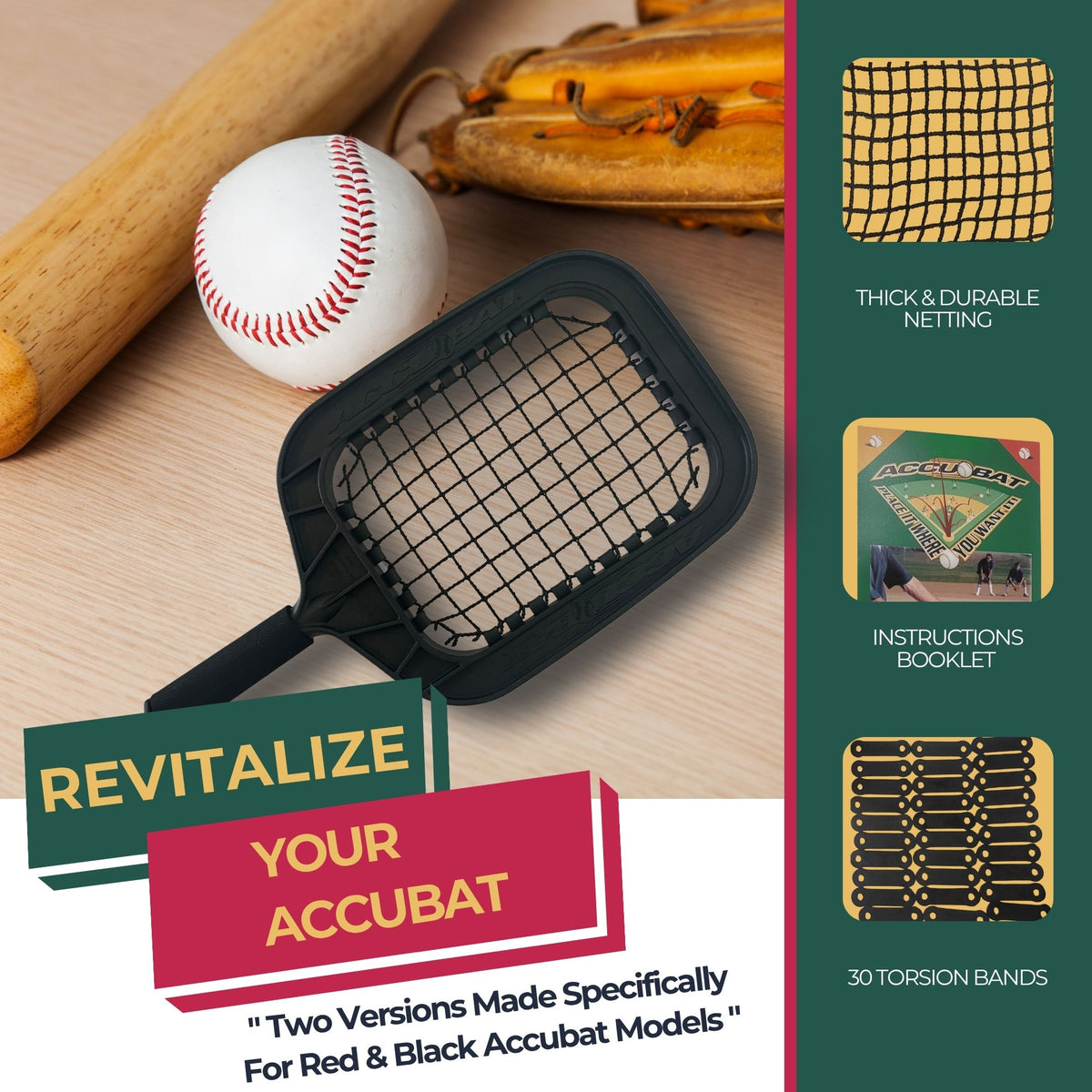 Coaches Helper Replacement Kit (20 OZ, Red) – Net, 30 Bands & Guidebook